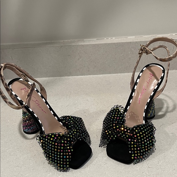 Betsey Johnson Shoes - Betsey Johnson Black Heels with Multicolor Bow